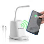 Brezžični polnilec, stojalo, LED lučka, USB Hub
